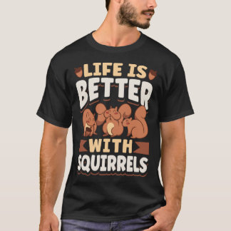 Camiseta Cute Squirrel Rodent   With Squirrels