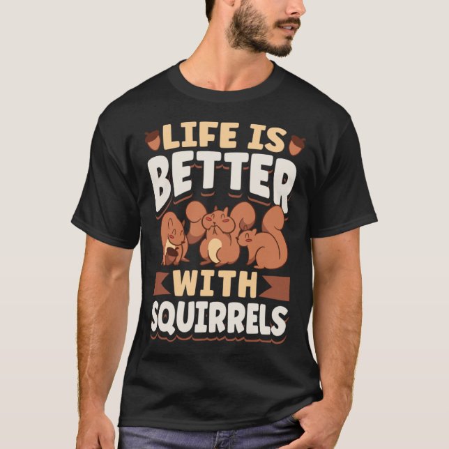 Camiseta Cute Squirrel Rodent   With Squirrels (Anverso)