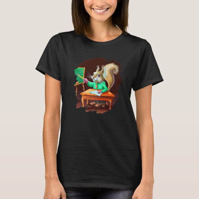 Camiseta Cute  Squirrel Teacher Professor School (Anverso)