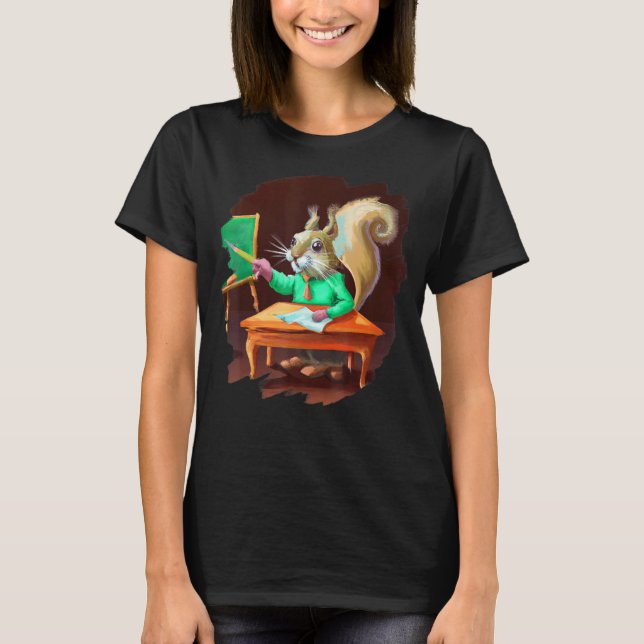 Camiseta Cute   Squirrel Teacher Professor School (Anverso)