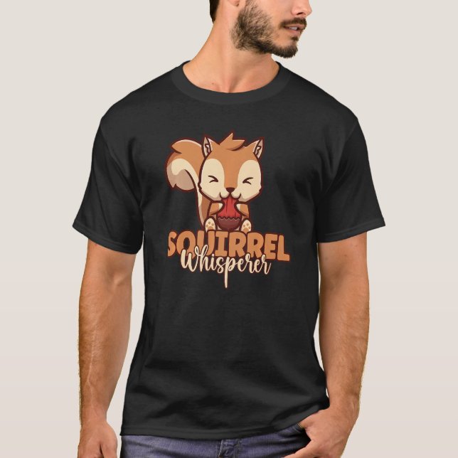 Camiseta Cute Squirrel Whisperer Comer ardilla de maíz (Anverso)