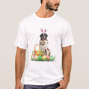 Camiseta Cute St Bernard Easter Day Bunny Eggys Easter Cost