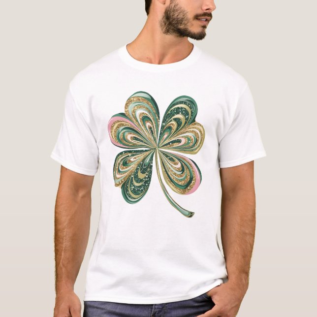Camiseta Cute St Patricks Cuatro Camisas De Agua De Tronco  (Anverso)