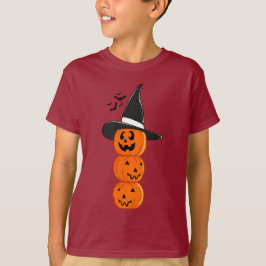 Camiseta Cute Stacked Pumpkin Witch Halloween Kids' Shirt