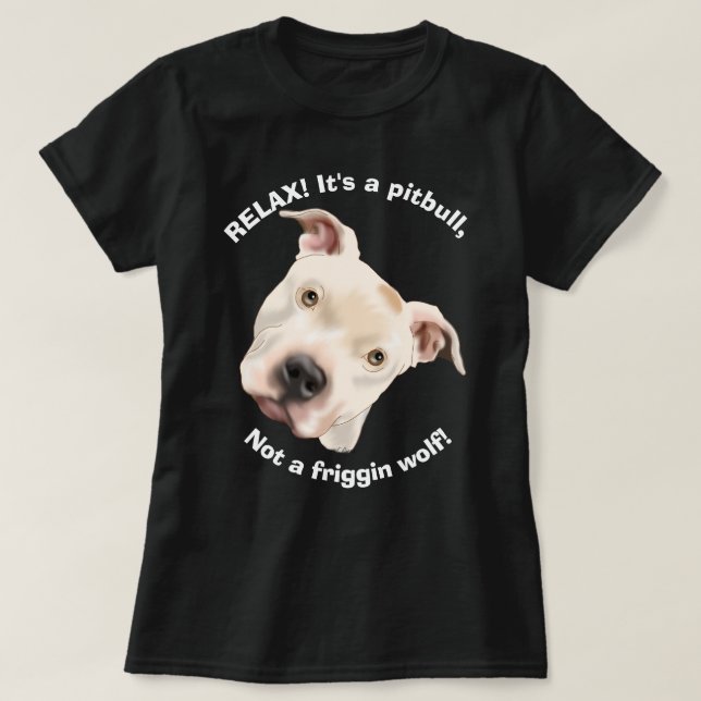 Camiseta Cute Staffordshire Terrier Pitbull Puppy (Diseño del anverso)