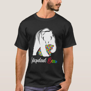 Camiseta Cute Stepdad Con Autismo Conciencia Familia Autist