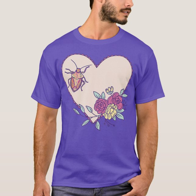Camiseta Cute Stink Bug Art - Insectos con corazón y (Anverso)
