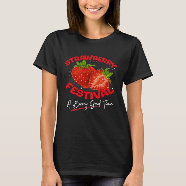 Camiseta Cute Strawberry Festival Fruit  Retro Vintage (Anverso)