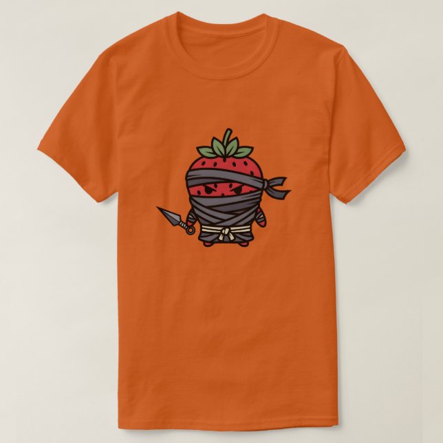 Camiseta Cute Strawberry Ninja Assassin Japanese Pop Art (Diseño del anverso)