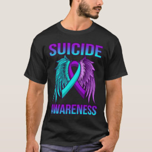 Camiseta Cute Suicidio Awareness Wings Happy Support Graphi