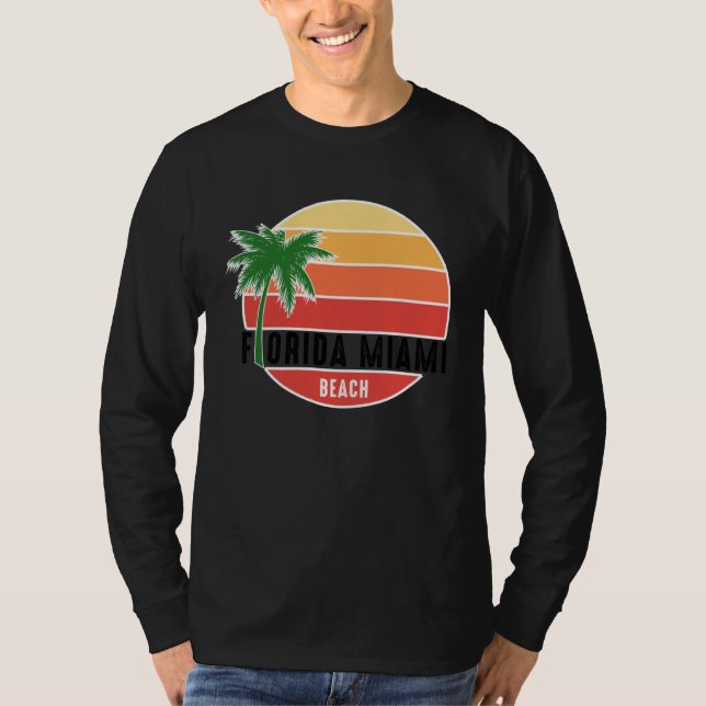 Camiseta Cute Summer Beach Vacation Tees  Florida Miami Bea (Anverso)