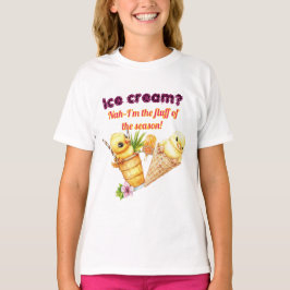 Camiseta Cute Summer Chick T‑Shirt – “Ice Cream? Nah, I’m