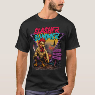 Camiseta Cute Summerween Asesino de Verano Horror Gallina