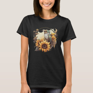 Camiseta Cute Sunflower Hummingbird Ornitólogo Birding B