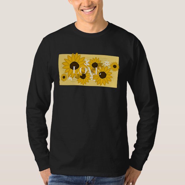 Camiseta Cute Sunflower Saying Love (Anverso)