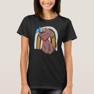 Camiseta Cute Sunset Women's graphic Butterfly Dog Mom