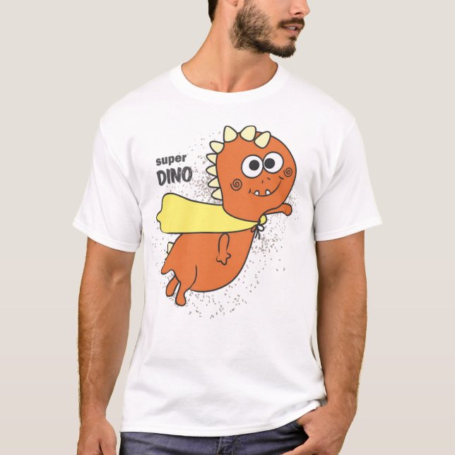 Camiseta Cute super dino (Anverso)