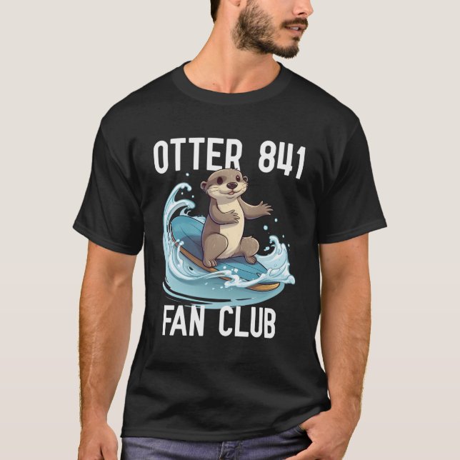 Camiseta Cute Surfing Otter 841 (Anverso)