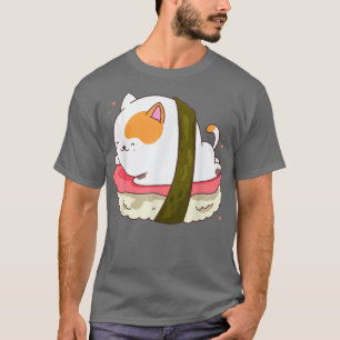 Camiseta Cute Sushi Cat Kawaii Anime Neko Animal Pet Japan