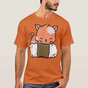 Camiseta Cute Sushi Cat Kawaii Anime Neko Animal Pet Japan 