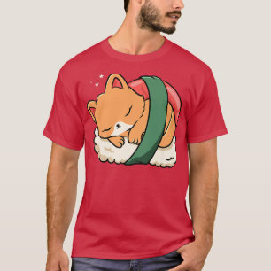 Camiseta Cute Sushi Cat Kawaii Anime Neko Animal Pet Japan 