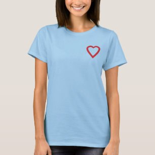 Camiseta Cute Sweet Bright Red Heart