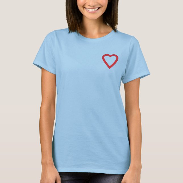 Camiseta Cute Sweet Bright Red Heart (Anverso)