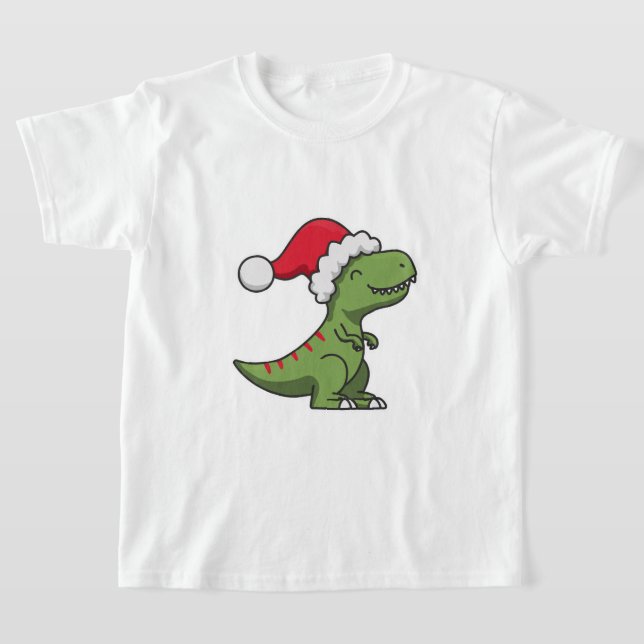 Camiseta Cute T-Rex in Santa Hat – Christmas Dino (Distribución)