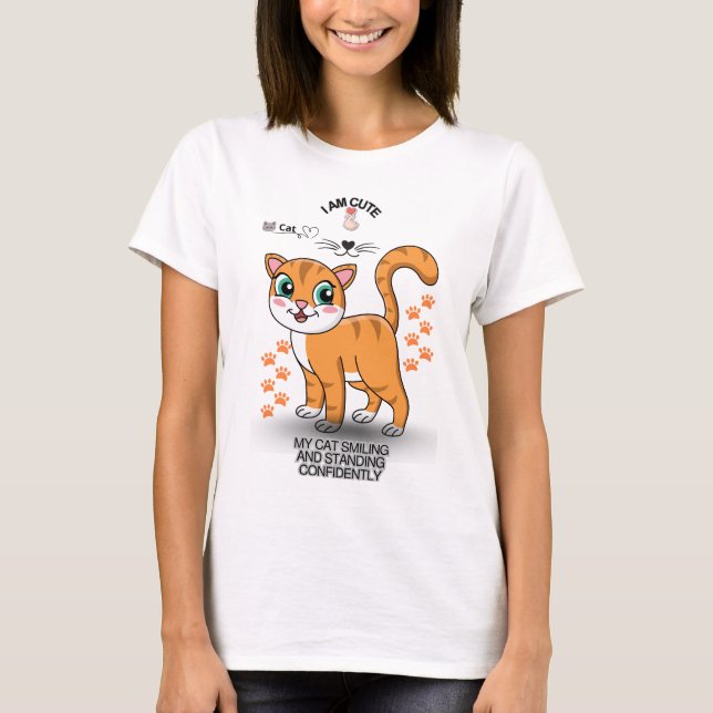 Camiseta Cute T-Shirt for cat lover  (Anverso)