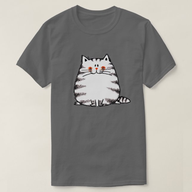 Camiseta Cute Tabby Cat - Kawaii gatito para los amantes de (Diseño del anverso)