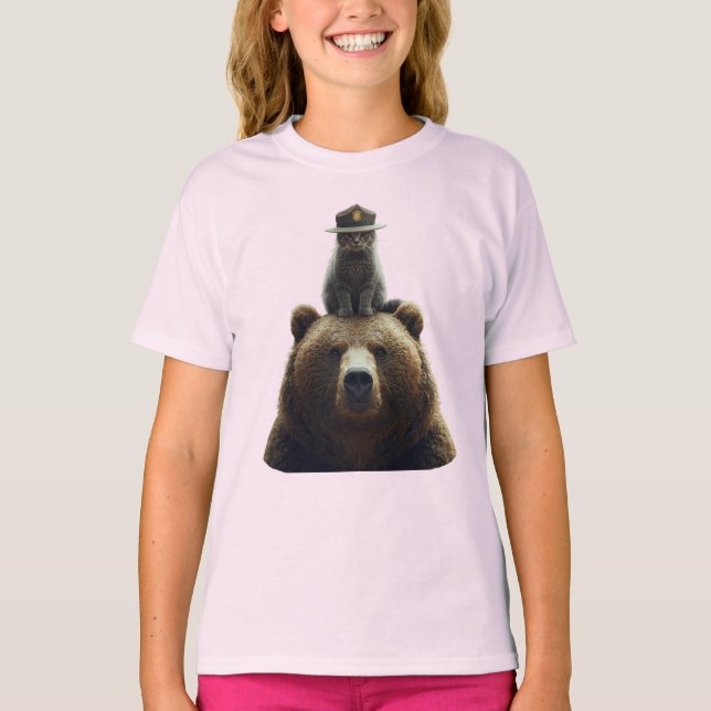 Camiseta Cute Tabby Guardabosques Infantil (Anverso)