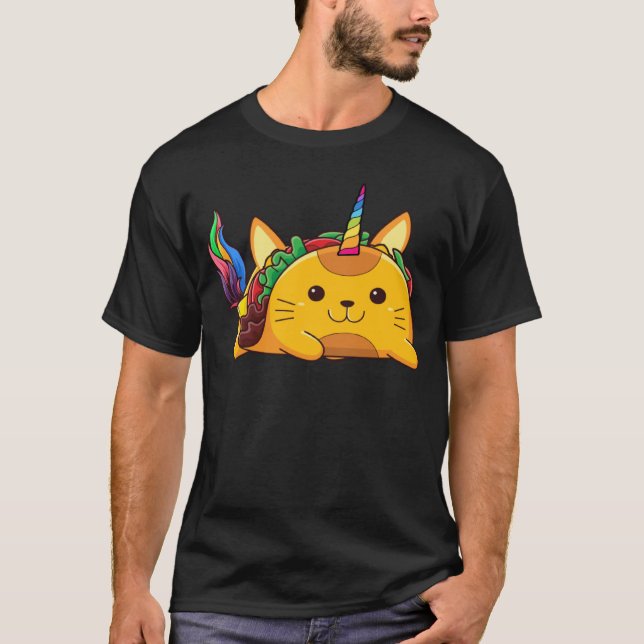 Camiseta Cute Taco Unicorn Mexican Cinco de Mayo Unitaco Ki (Anverso)