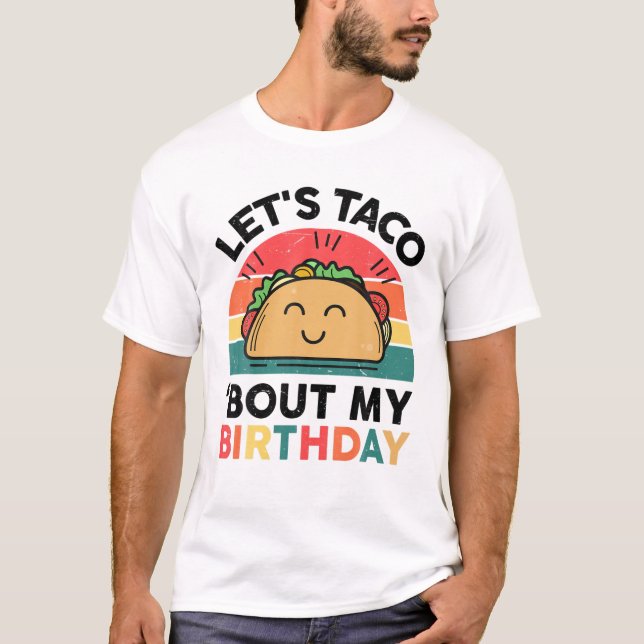 Camiseta Cute Tacos deja taco sobre mi comida mexicana de c (Anverso)