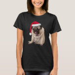Camiseta Cute Tan Pug Santa Hat Plaid Bowtie Imagen Christm<br><div class="desc">Tan Pug Santa Hat Tocó Navidades de la imagen Bowtie Perro Pug.</div>