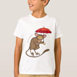 Camiseta Cute Tarsier con ilustracion personalizado paragua