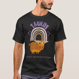 Camiseta Cute Taurus Zodiac Rótulo Horóscopo Cumpleaños Y P
