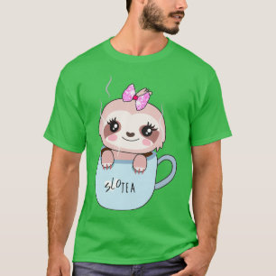Camiseta Cute Tea lover Sloth Design