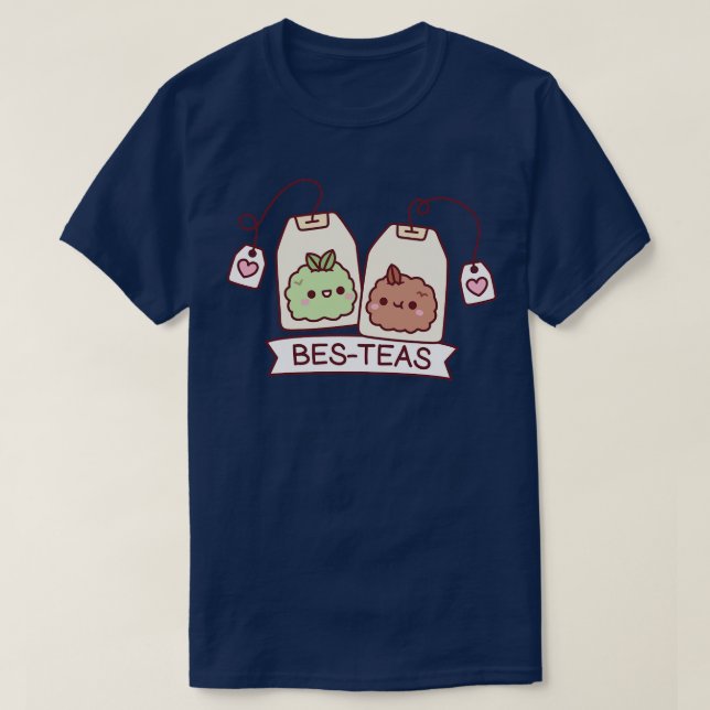 Camiseta Cute Teabags Tea deja a Bes Teas Besties (Diseño del anverso)