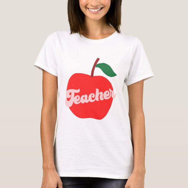 Camiseta Cute Teacher Apple (Anverso)
