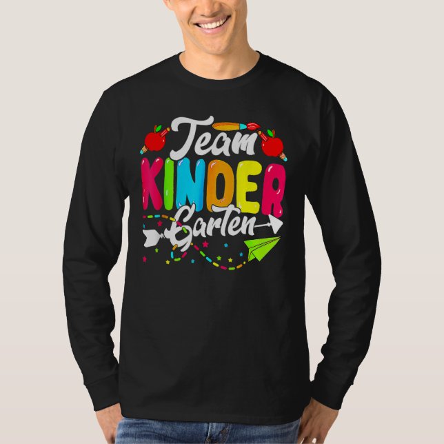 Camiseta Cute Team Kindergarten Happy Back To School Teache (Anverso)