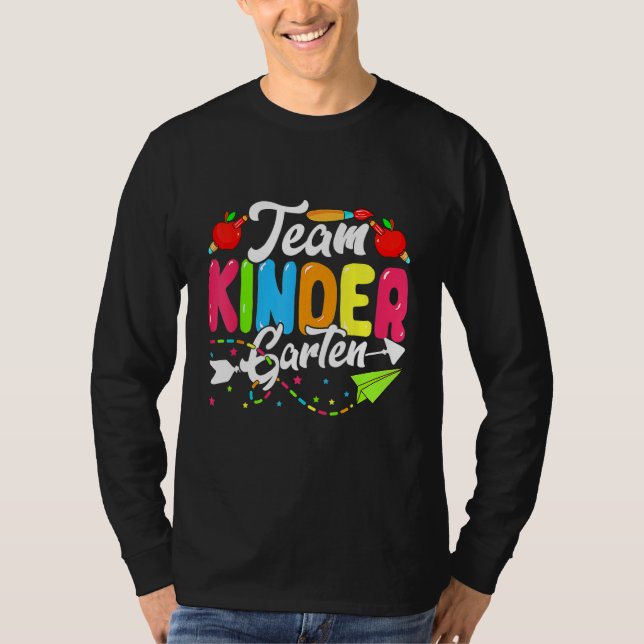 Camiseta Cute Team Kindergarten Happy Back To School Teache (Anverso)