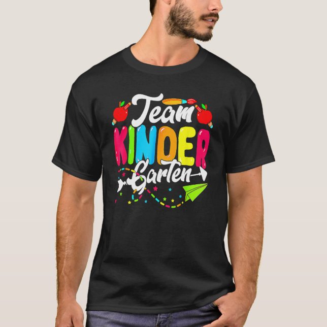 Camiseta Cute Team Kindergarten Happy Back To School Teache (Anverso)