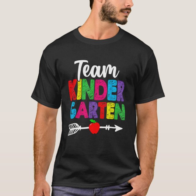 Camiseta Cute Team Kindergarten Teacher Students Funny Back (Anverso)