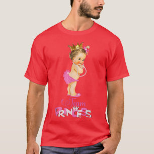Camiseta Cute Team Princess Team Girl Baby Gender Reveal 