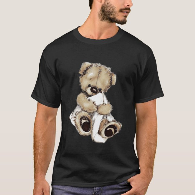 Camiseta Cute teddy with blanket teddy bear with cuddly bla (Anverso)