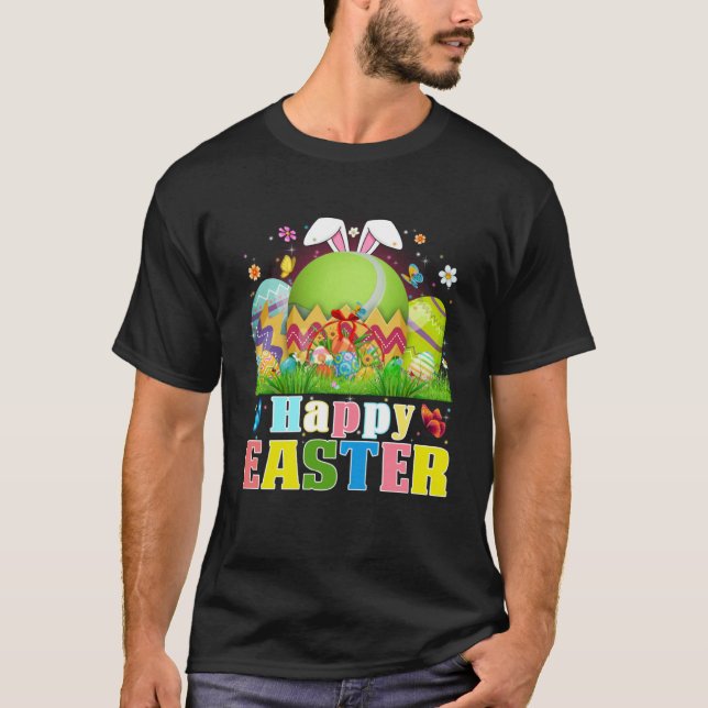 Camiseta Cute Tennis Ball Hatched From Egg Easter Day Men B (Anverso)