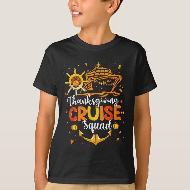 Camiseta Cute Thanksgiving Cruise Squad Matching Family Vac (Anverso)
