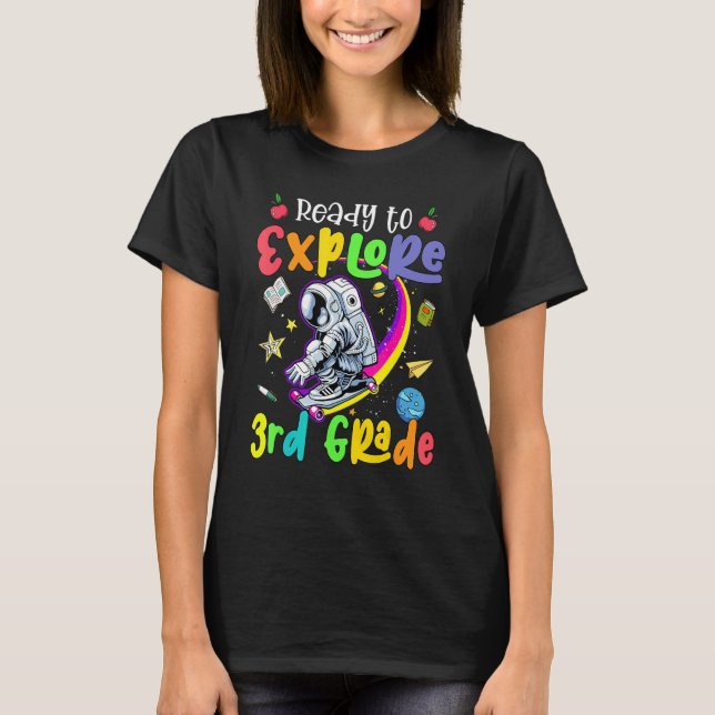 Camiseta Cute third grade crew Mermaid style for third grad (Anverso)