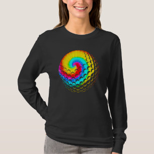 Camiseta Cute Tie Dye Golf Hombres Mujeres Bolas De Color A