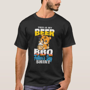 Camiseta Cute Tiger Funny Bbq Grilling Beer Lover Father's